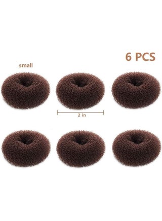 6 Pieces Kids Super Small Bun, Hair Donut Socks Bun Form for Girls, Mini Hair Donut Shaper for Short and Thinning Hair (Small Size 2.37") - view 4